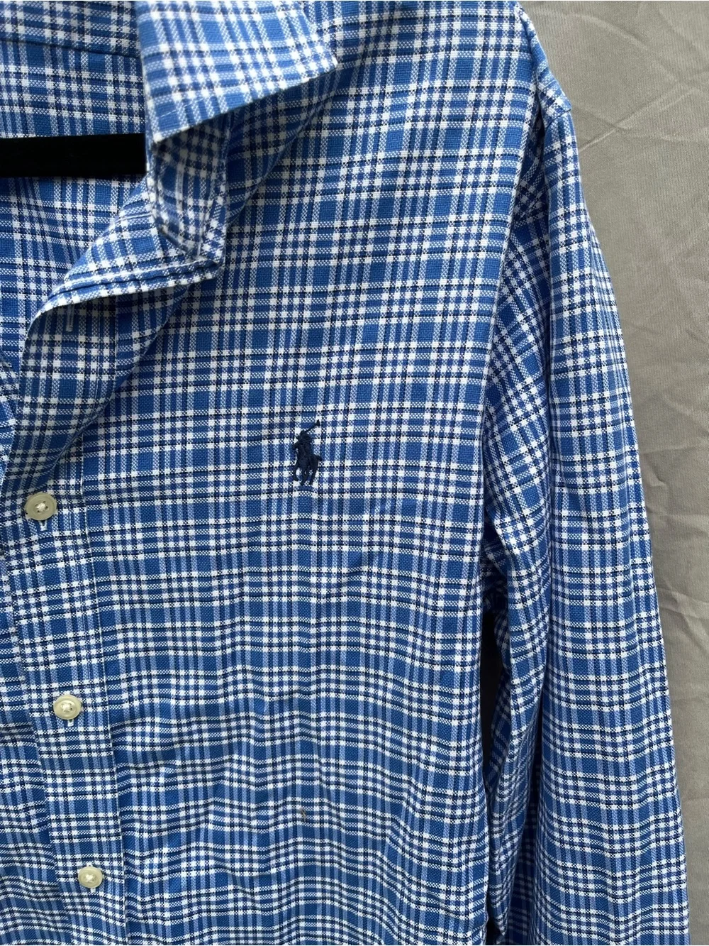 Polo Ralph Lauren Blue & White Checked Button-Up Shirt